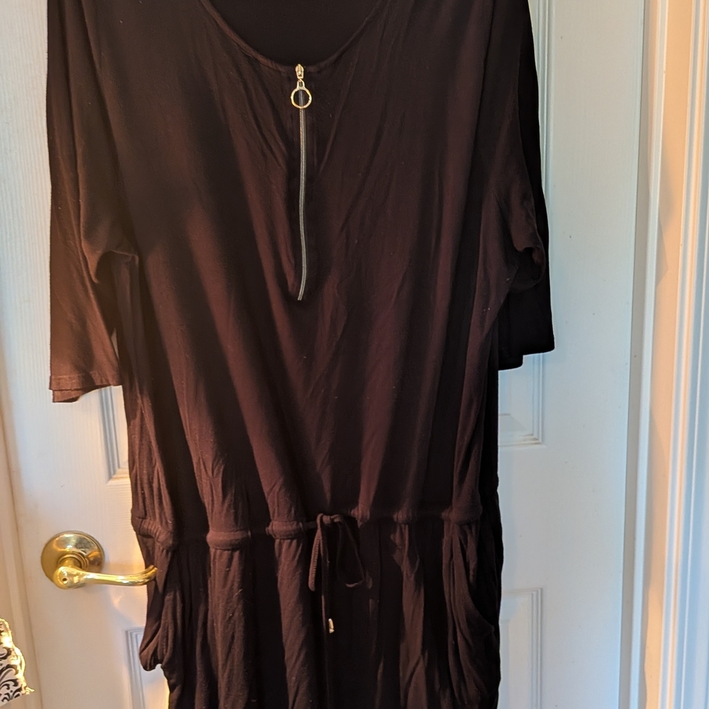 💲⬇️Black Women's Venus casual Dress With drawstring